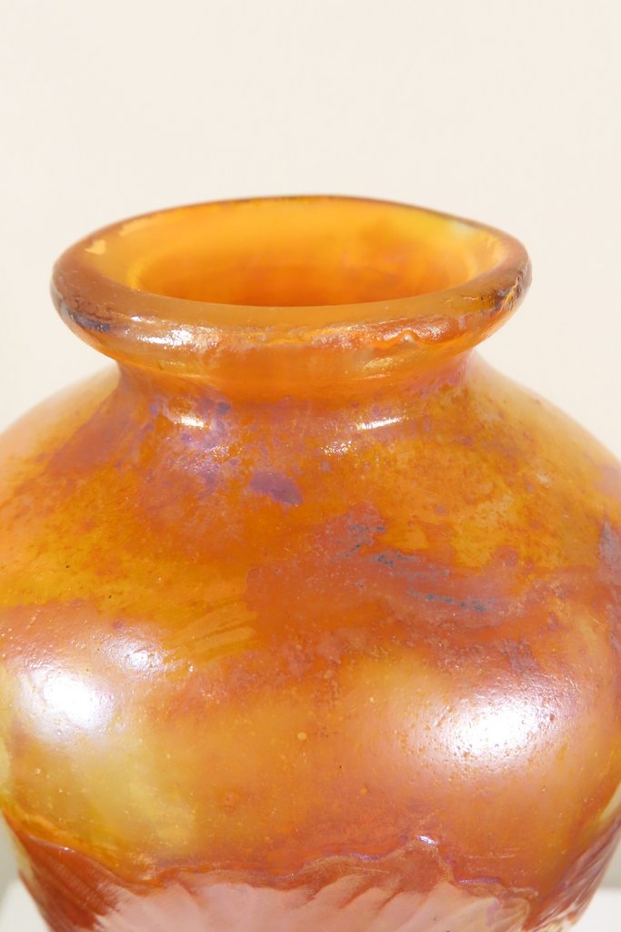 VASE EN VERRE MULTICOUCHE MULLER CROISMARE NANCY Epoque vers 1900 -photo-1