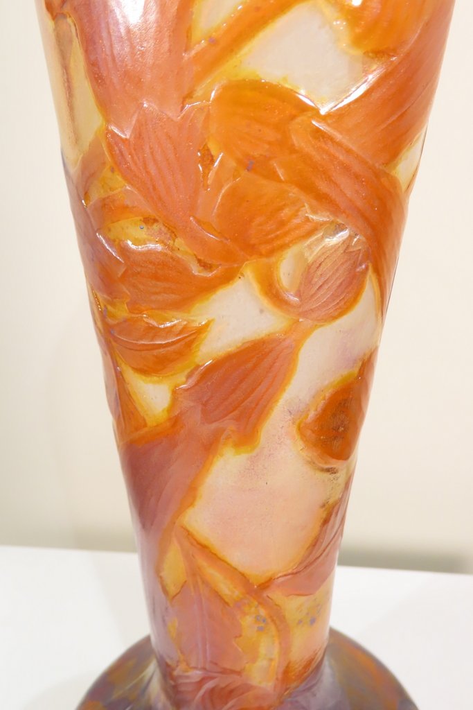 VASE EN VERRE MULTICOUCHE MULLER CROISMARE NANCY Epoque vers 1900 -photo-5