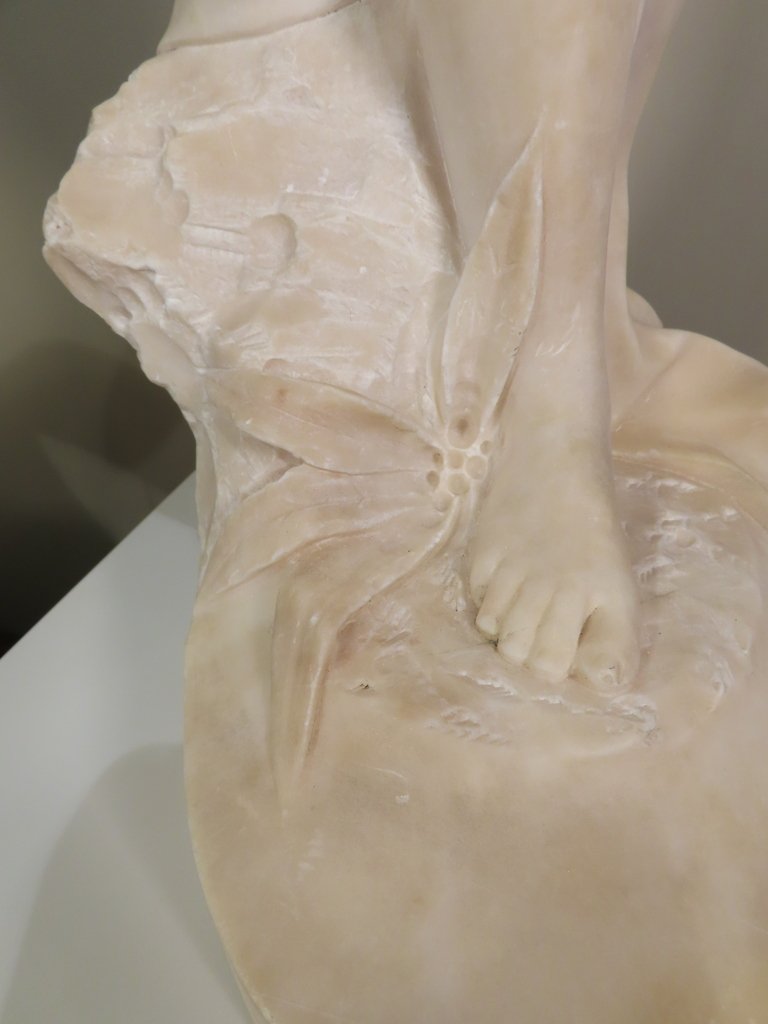 SCULPTURE FEMME DESHABILLEE EN ALBATRE Epoque vers 1900 -photo-5