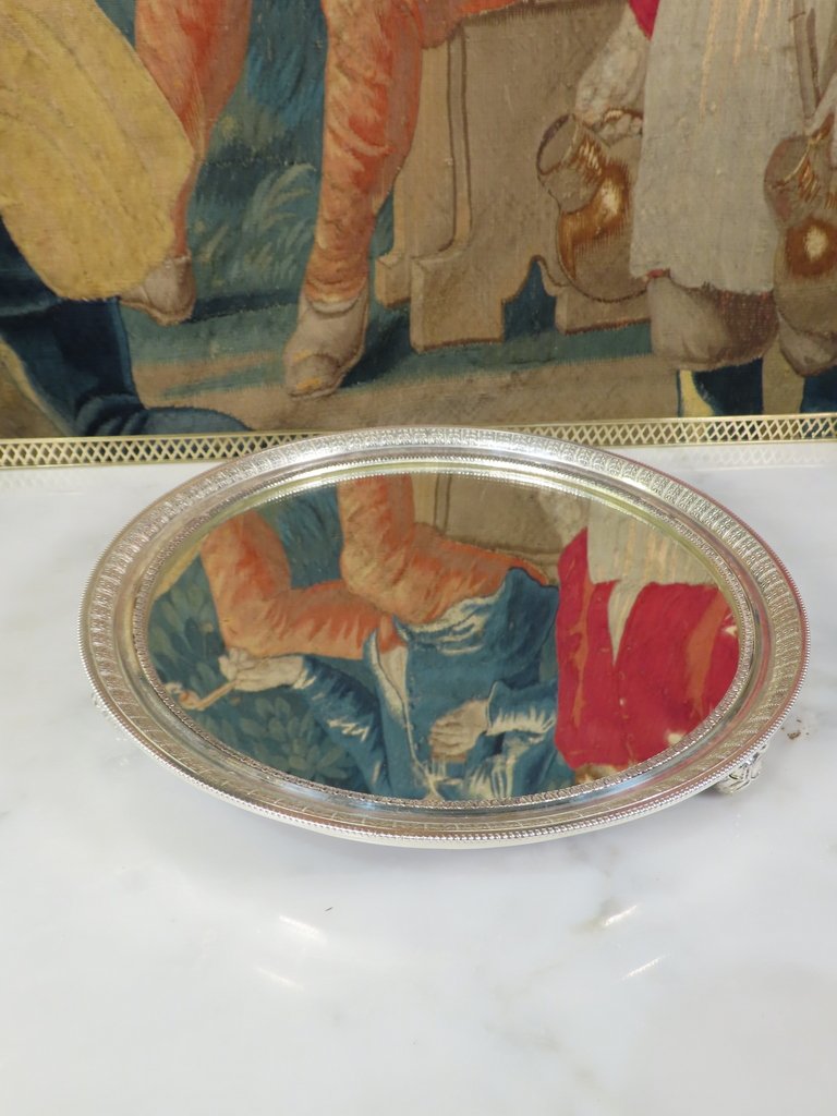 SURTOUT DE TABLE EN BRONZE ARGENTE Epoque Restauration -photo-4