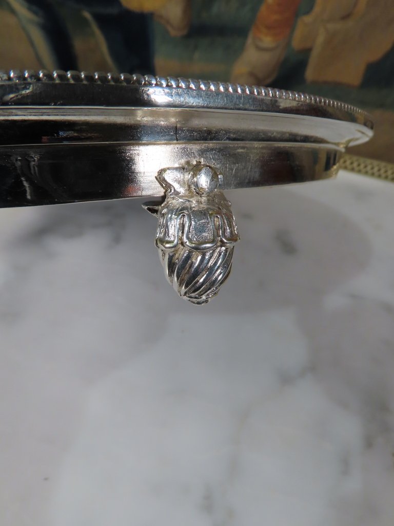 SURTOUT DE TABLE EN BRONZE ARGENTE Epoque Restauration -photo-2