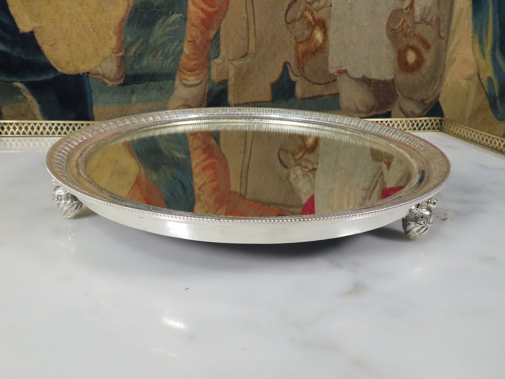 SURTOUT DE TABLE EN BRONZE ARGENTE Epoque Restauration -photo-6