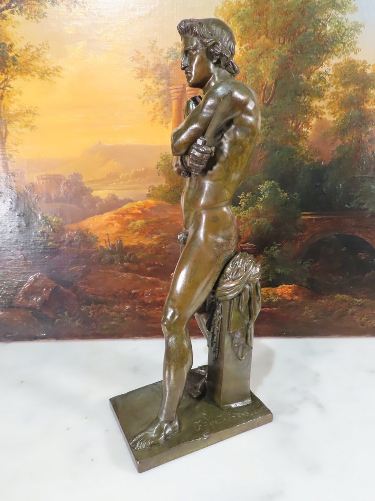 Spartacus Bronze Sculpture In The Antique Style 19th Century -photo-3