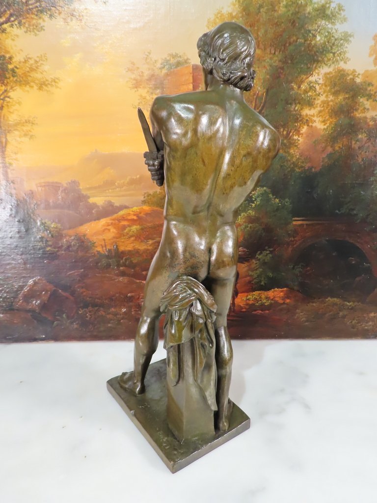 Spartacus Bronze Sculpture In The Antique Style 19th Century -photo-4