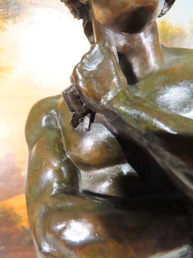 Spartacus Bronze Sculpture In The Antique Style 19th Century -photo-2