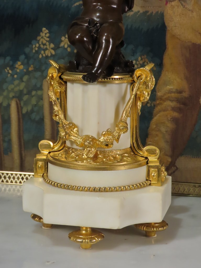 Pair Of Candelabra With Cup And Flower Baskets, Second Empire Period -photo-1