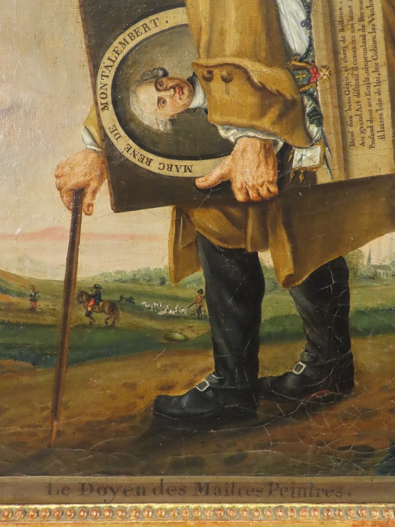 Painting The Dean Of The Master Painters And Portrait Of Montalembert Late 18th Century -photo-2