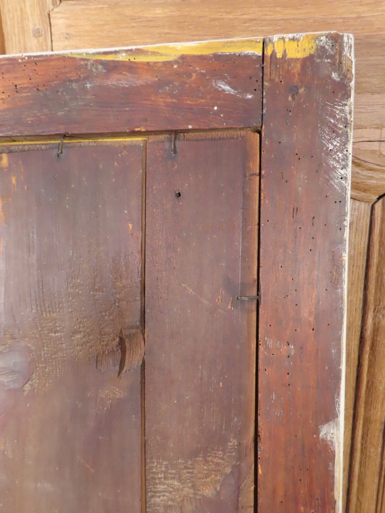 MIROIR DE BOISERIE EN BOIS DORE ET LAQUE Epoque Louis XVI -photo-6