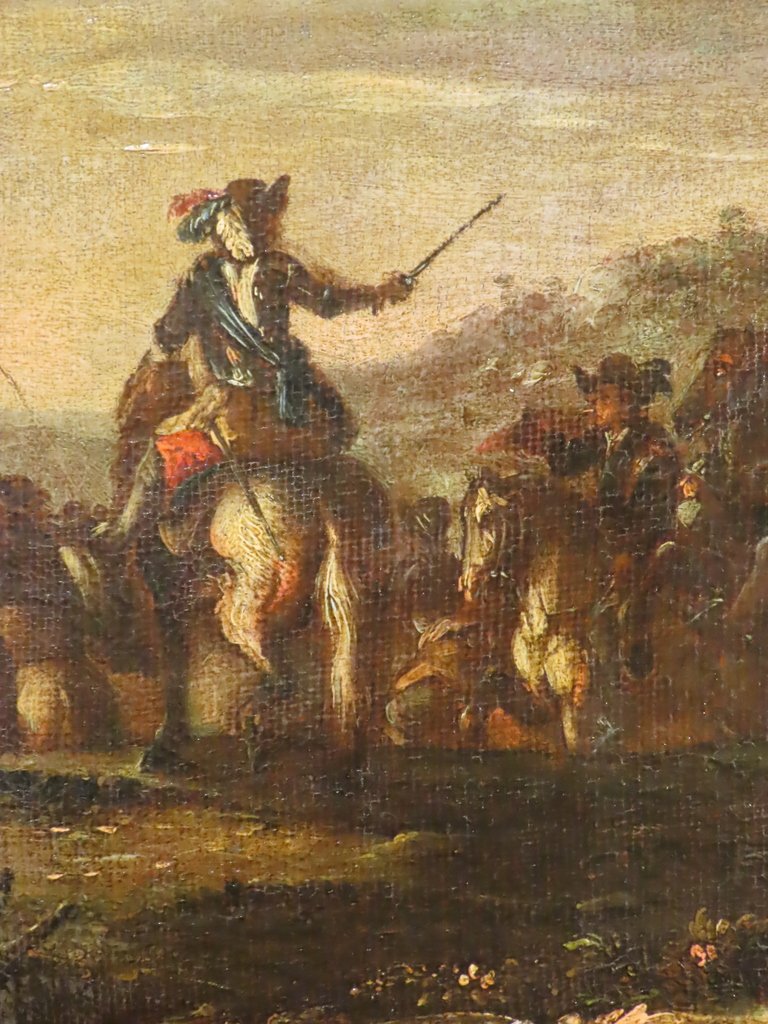 TABLEAU SCENE DE BATAILLE Epoque XVIII ème Siècle -photo-3