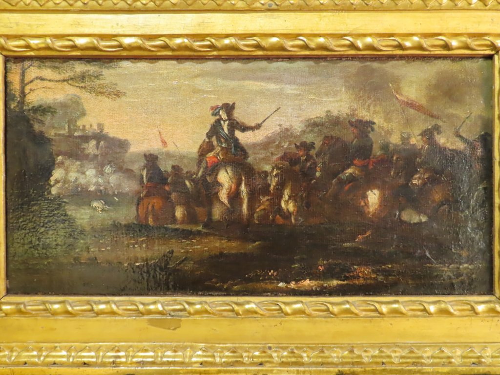 TABLEAU SCENE DE BATAILLE Epoque XVIII ème Siècle -photo-1