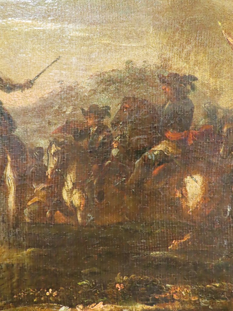 TABLEAU SCENE DE BATAILLE Epoque XVIII ème Siècle -photo-2