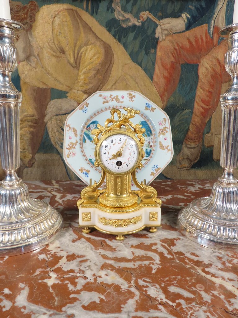 PETITE PENDULE PENDULETTE MINIATURE DE STYLE LOUIS XVI Epoque Second Empire -photo-2