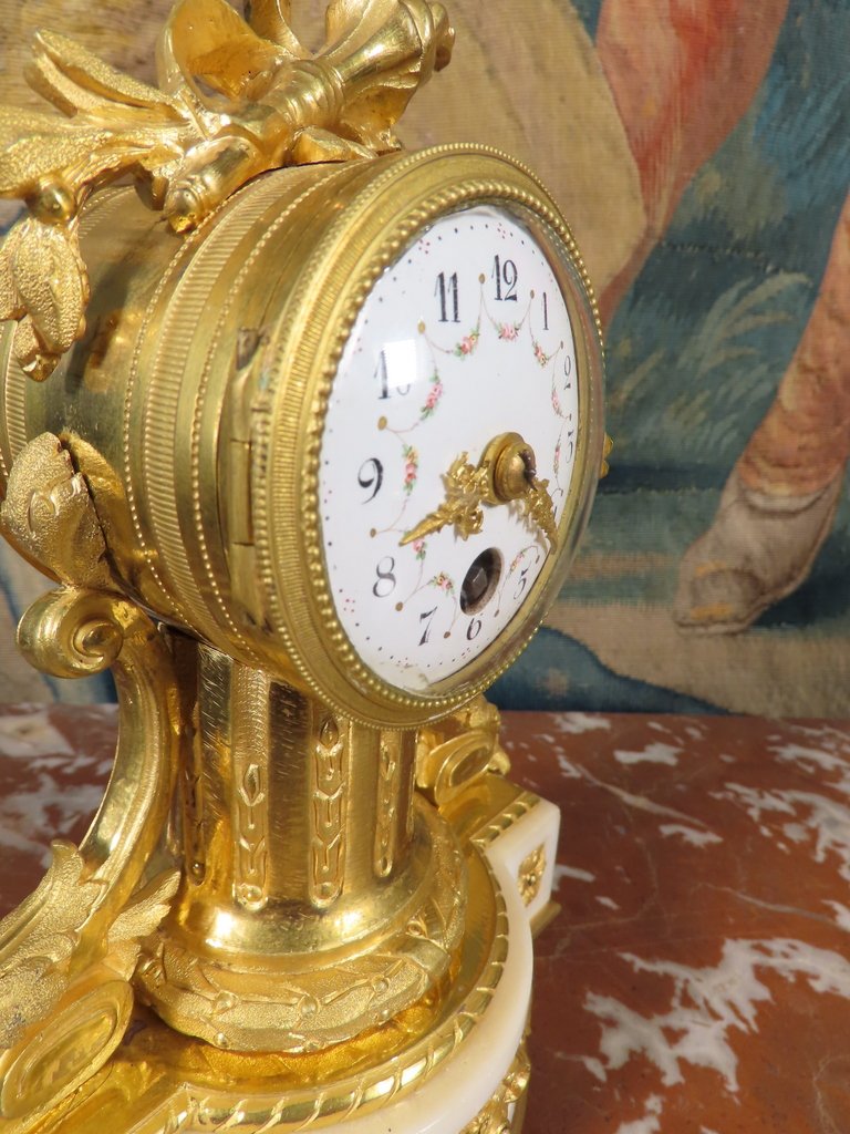 PETITE PENDULE PENDULETTE MINIATURE DE STYLE LOUIS XVI Epoque Second Empire -photo-2