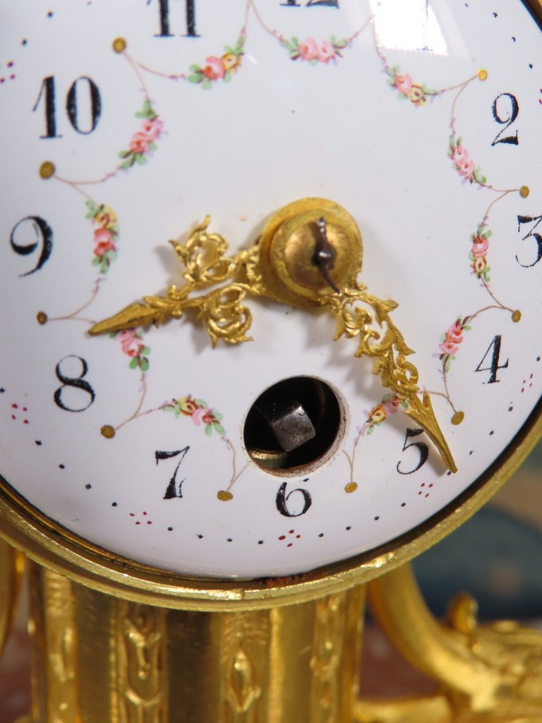 PETITE PENDULE PENDULETTE MINIATURE DE STYLE LOUIS XVI Epoque Second Empire -photo-4