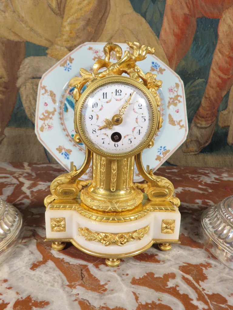 PETITE PENDULE PENDULETTE MINIATURE DE STYLE LOUIS XVI Epoque Second Empire 