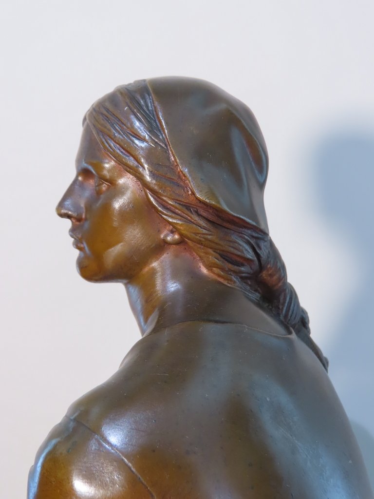 SCULPTURE EN BRONZE REPRESENTANT JEANNE D’ARC Chapu Barbedienne et Colas -photo-8