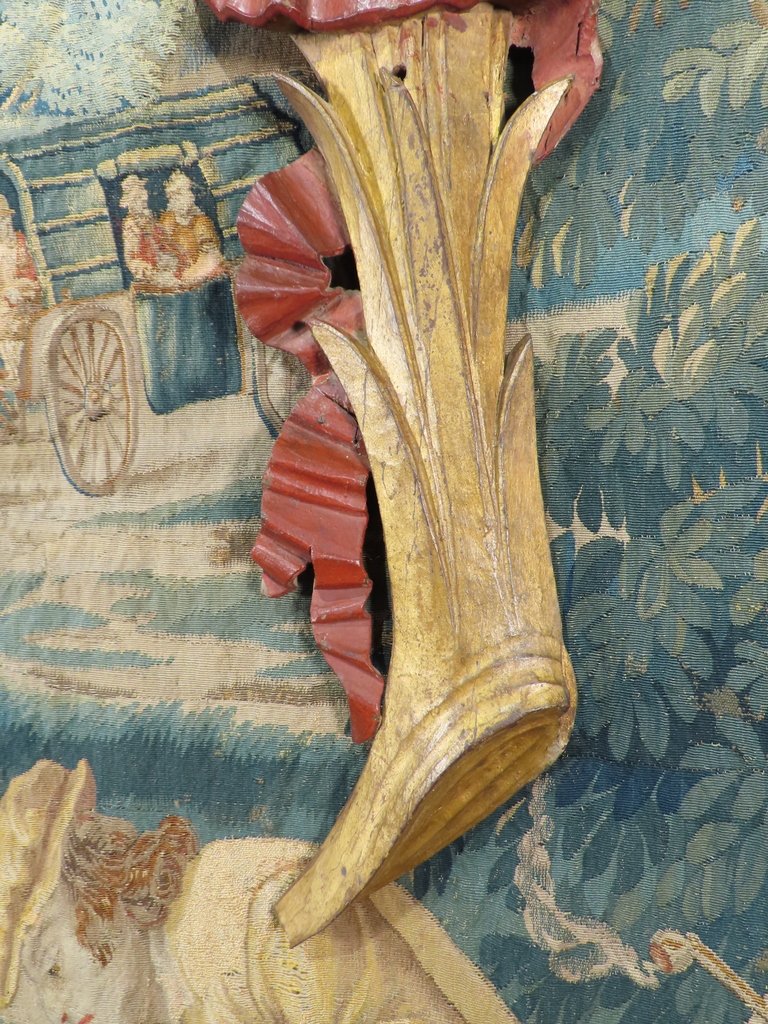 GERBES DE BLE EN BOIS SCULPTE DORE ET LAQUE Epoque XVIII ème Siècle -photo-1