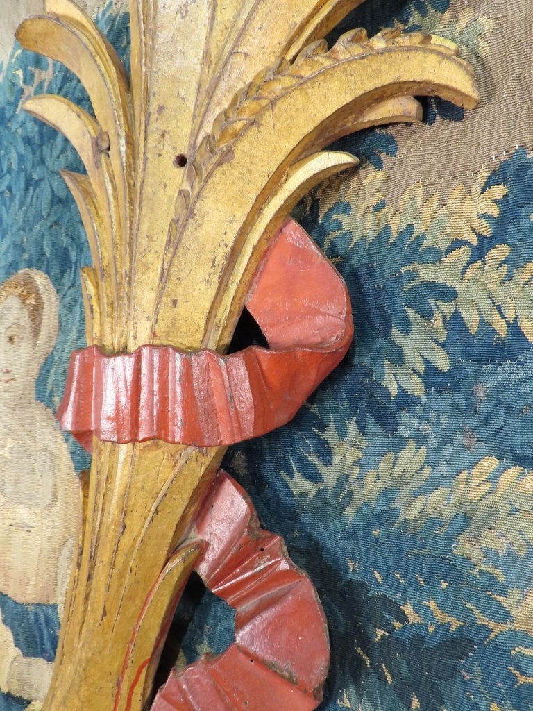 GERBES DE BLE EN BOIS SCULPTE DORE ET LAQUE Epoque XVIII ème Siècle -photo-8