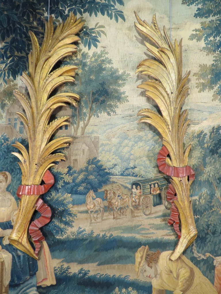 GERBES DE BLE EN BOIS SCULPTE DORE ET LAQUE Epoque XVIII ème Siècle 