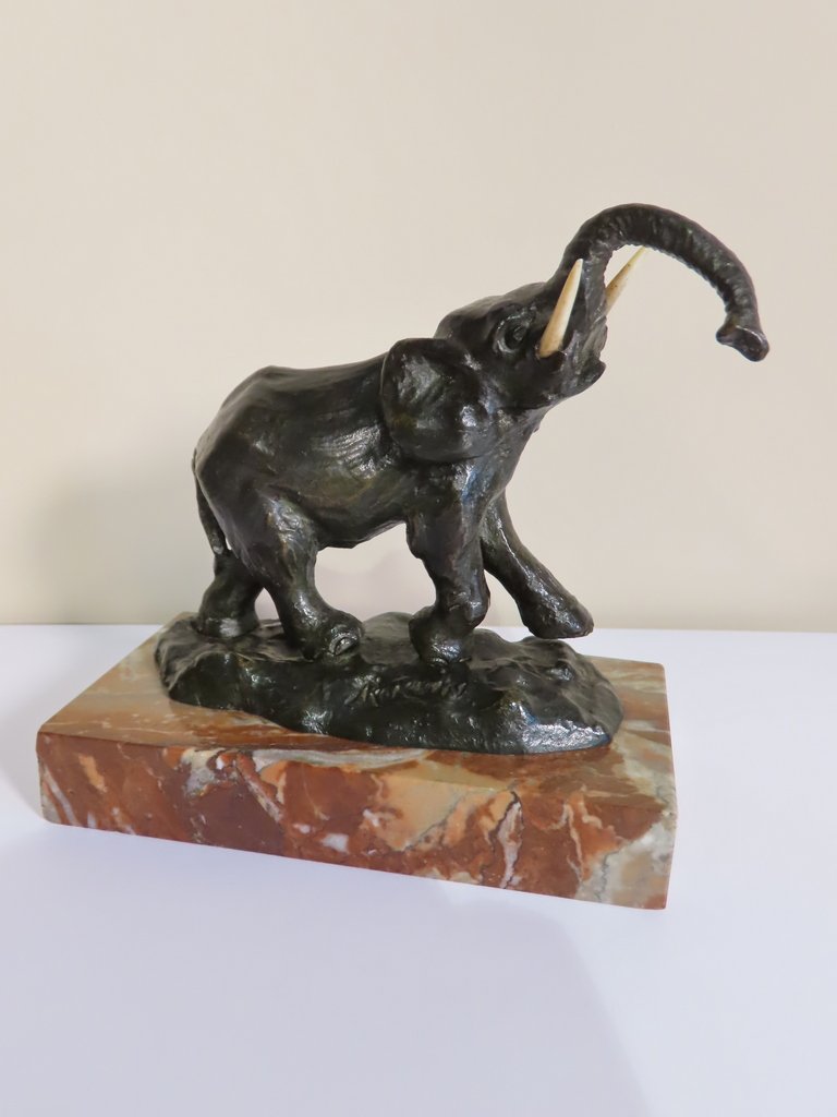 Bronze Sculpture Of A Walking Elephant, Late 19th Century -photo-7