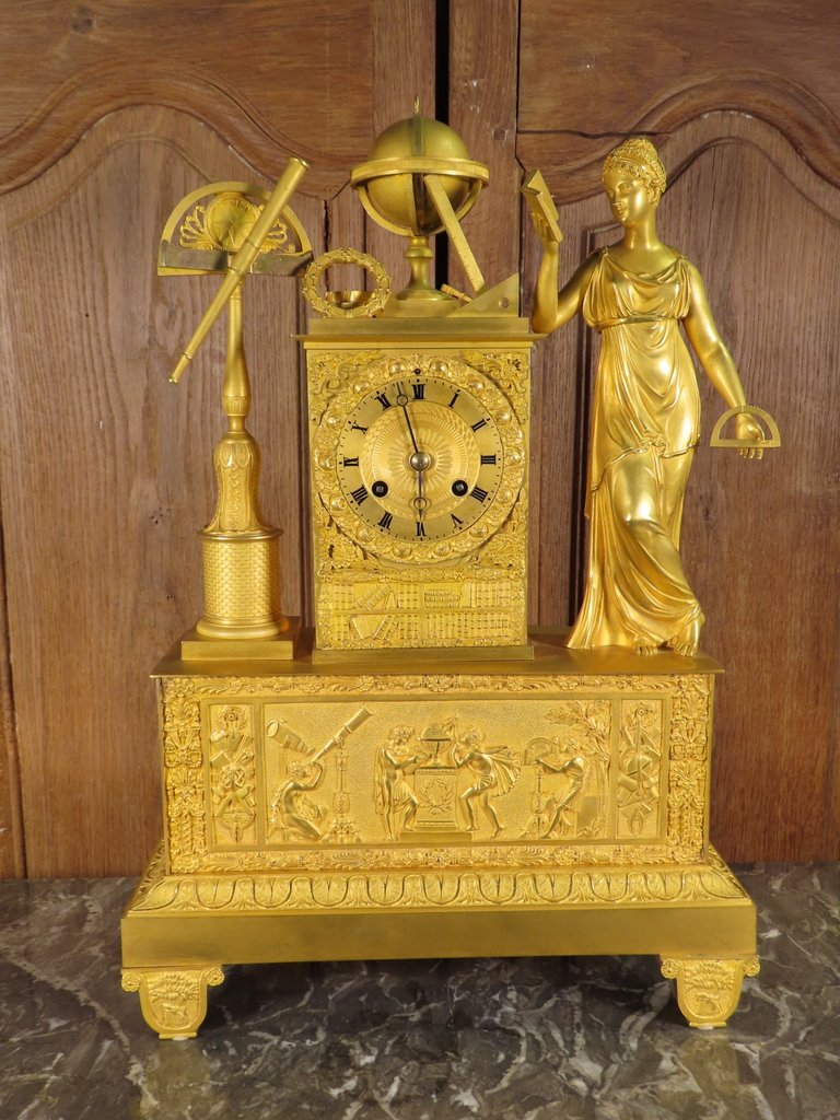 Gilded Bronze Clock: An Allegory Of The Sciences—astronomy -photo-2