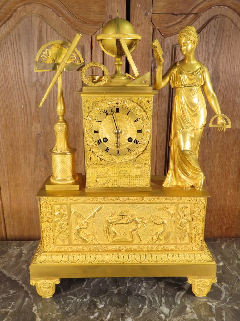 Gilded Bronze Clock: An Allegory Of The Sciences—astronomy -photo-3