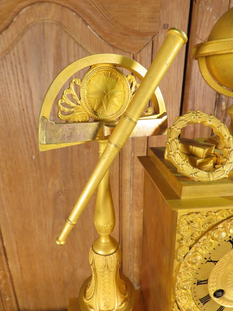 Gilded Bronze Clock: An Allegory Of The Sciences—astronomy -photo-2