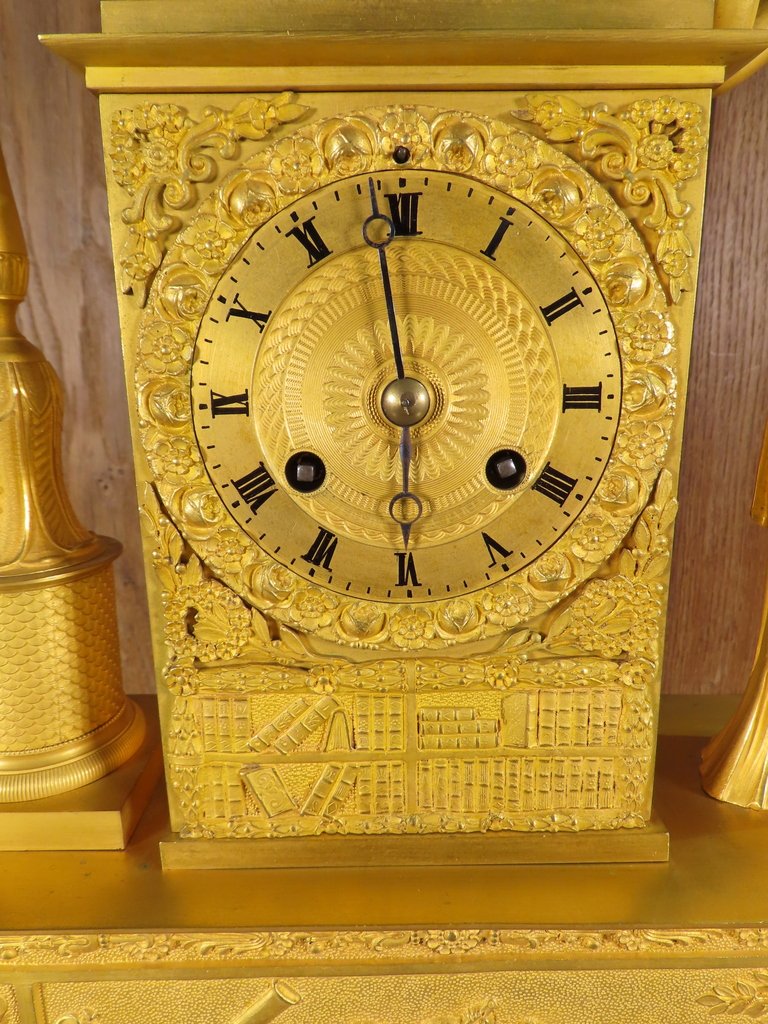 Gilded Bronze Clock: An Allegory Of The Sciences—astronomy -photo-3