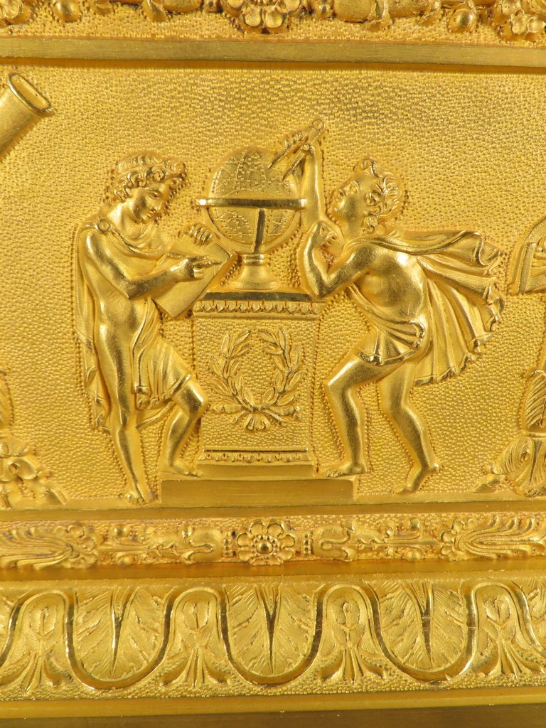 Gilded Bronze Clock: An Allegory Of The Sciences—astronomy -photo-7
