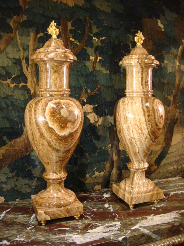 Pair Of Large Cassolettes In Onyx Epoque 1880-photo-2