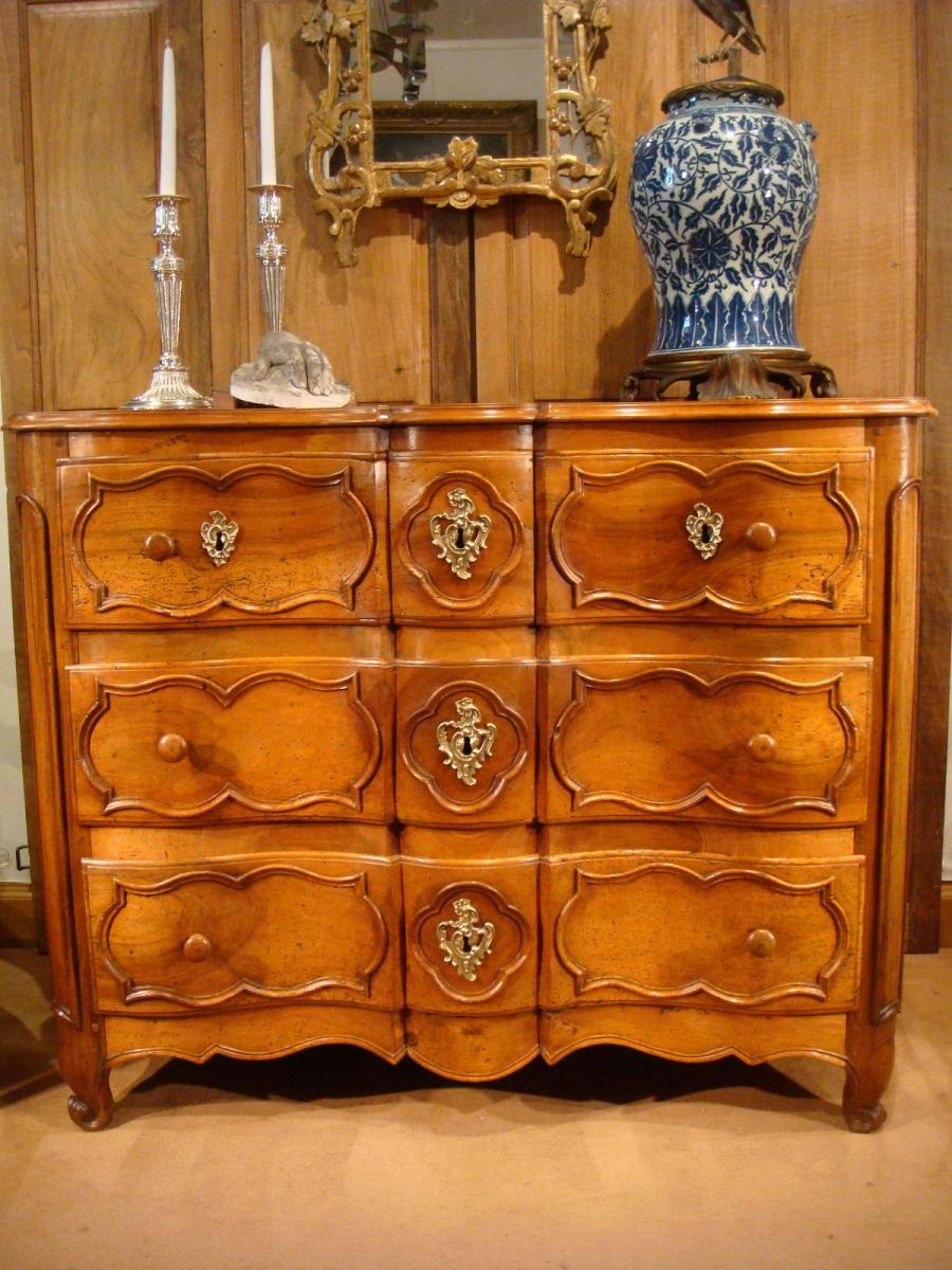 Commode Arbalète Galbée - Epoque Louis XV -photo-3