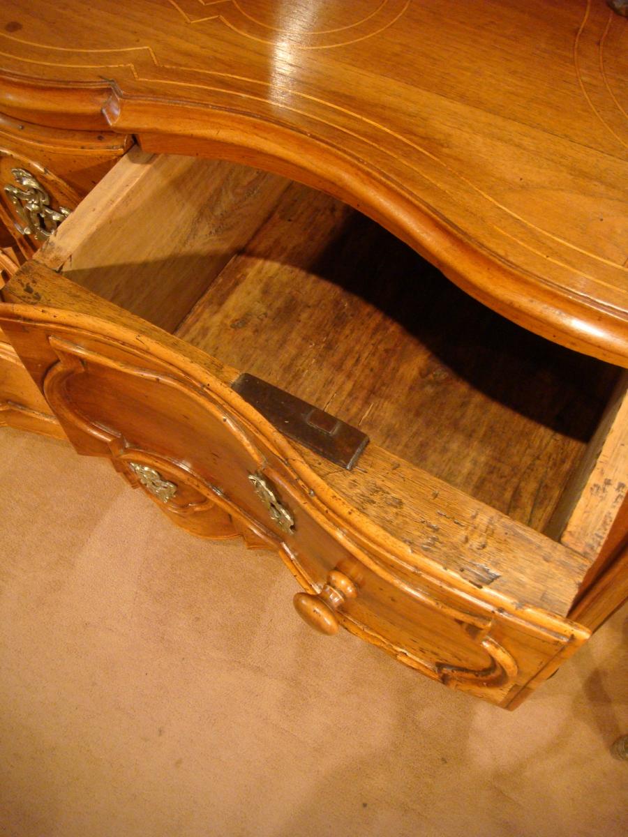 Commode Arbalète Galbée - Epoque Louis XV -photo-1