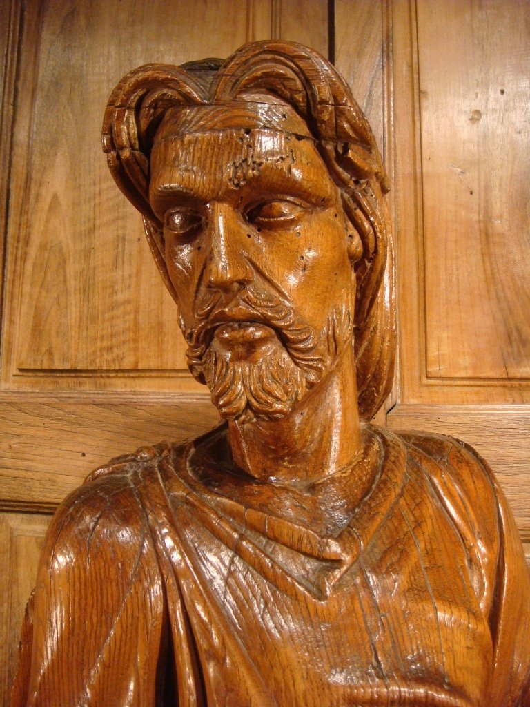 Great Sculpture Saint John The Baptist - Early Eighteenth Century Era-photo-2