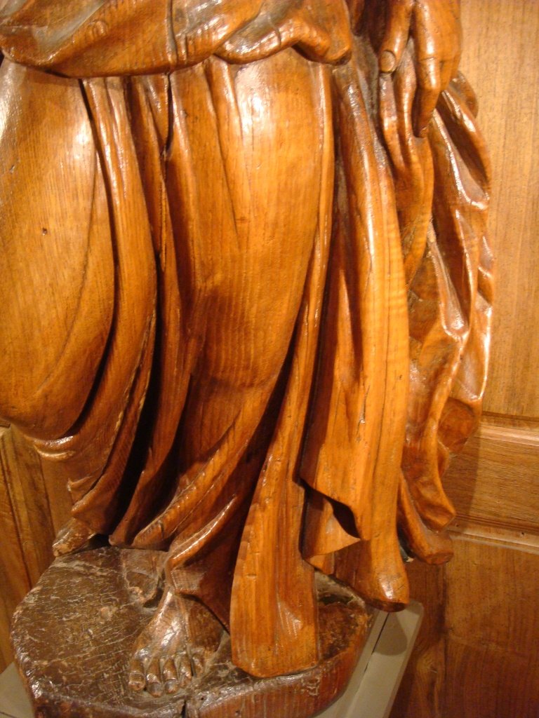 Great Sculpture Saint John The Baptist - Early Eighteenth Century Era-photo-5