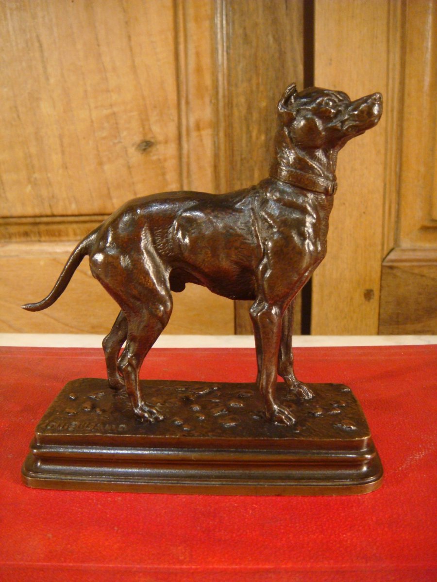 Sculpture Chien En Bronze De Dubucand-photo-2