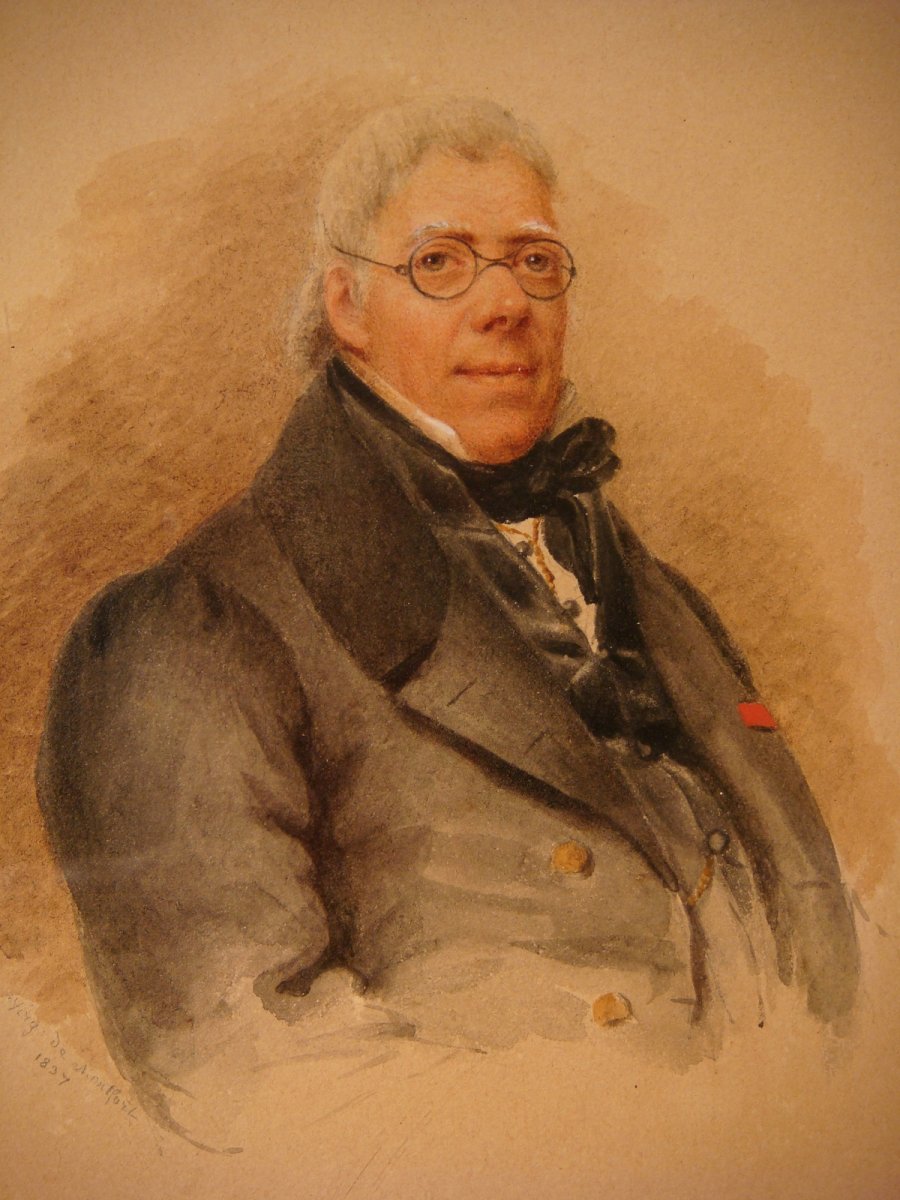 Portrait Aquarelle Homme De V. De Montford -photo-4