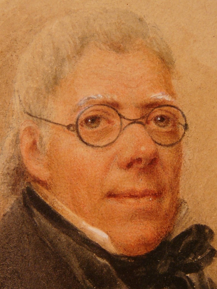 Portrait Watercolor Man De V. De Montford-photo-3
