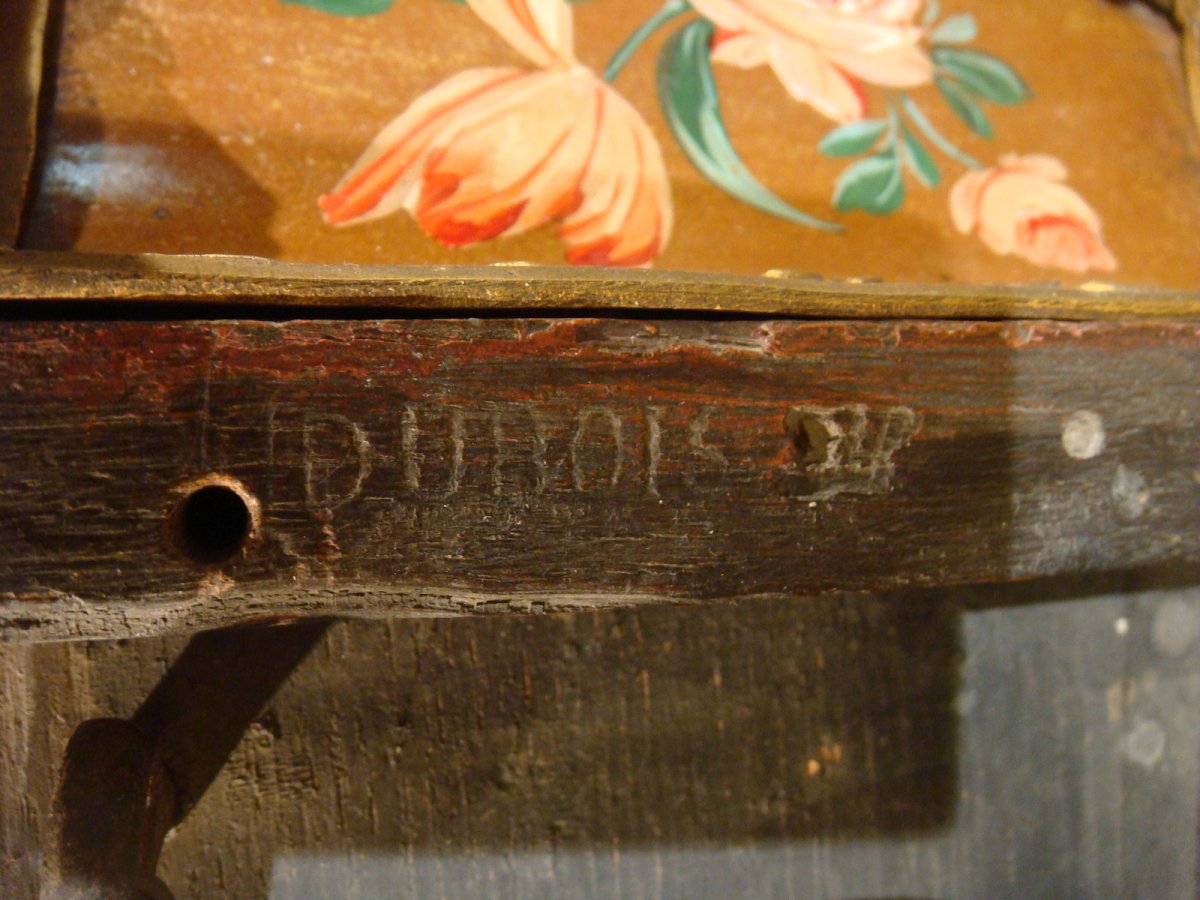 Cartel d'Applique Vernis Martin Epoque Louis XV estampillé de I. DUBOIS -photo-7