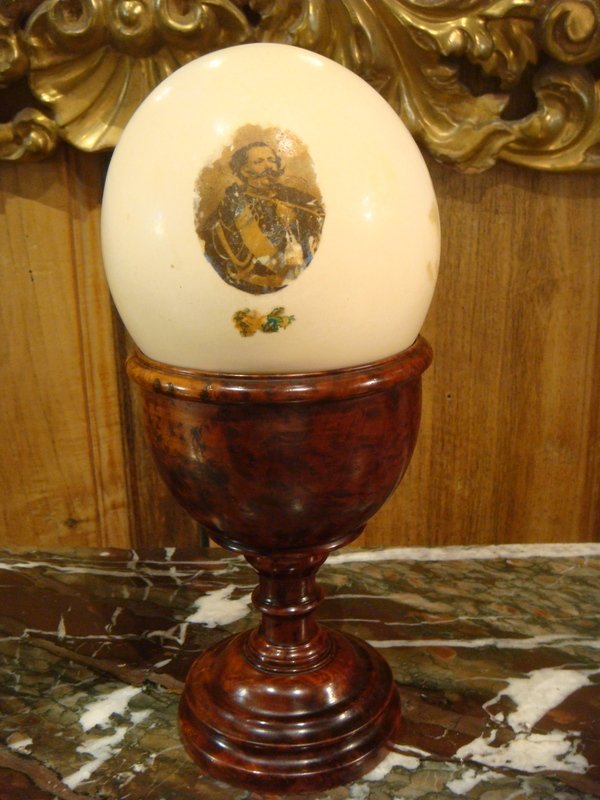 Pair Of Chalice Cups In Thuja And Ostrich Egg-photo-5