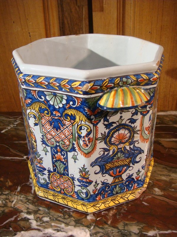Cooler In Armorial Faience - Late Nineteenth Time-photo-4