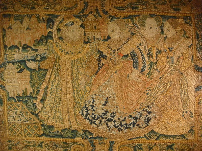 Tapestry Headband Courtine England - Early 17th Century-photo-3