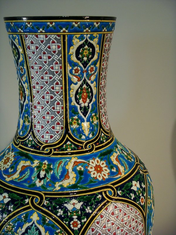 Grand Vase En Céramique Inspiration Orientale - Jules Vieillard Bordeaux-photo-4