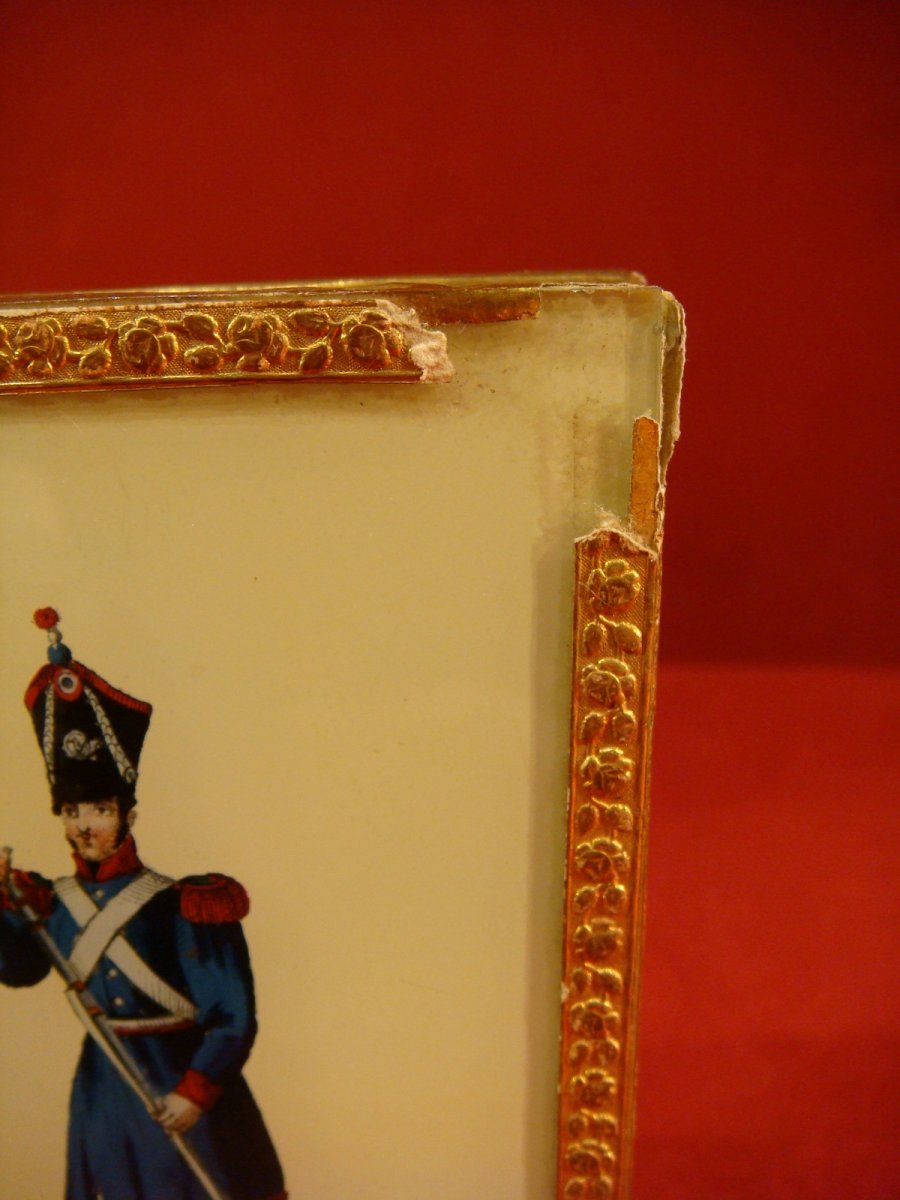 Book Box Fixed Under Military Glass - Charles X Period-photo-7