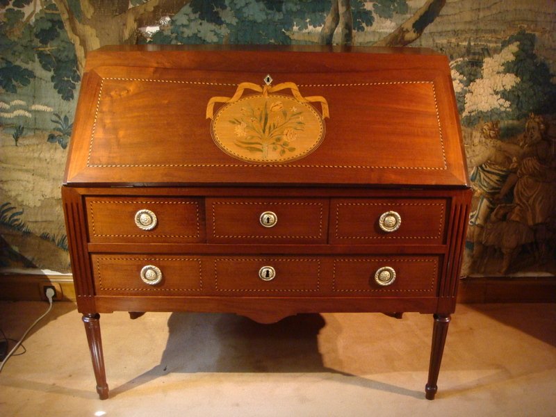 Office Slope Mahogany Nantes Work - Louis XVI Period-photo-2