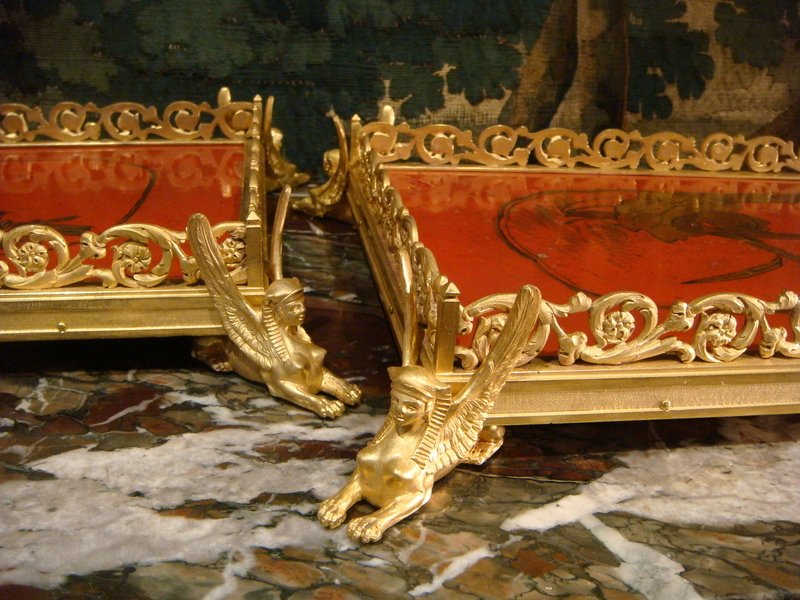 Pair Of Table Top In Lacquer In Gilt Bronze-photo-3