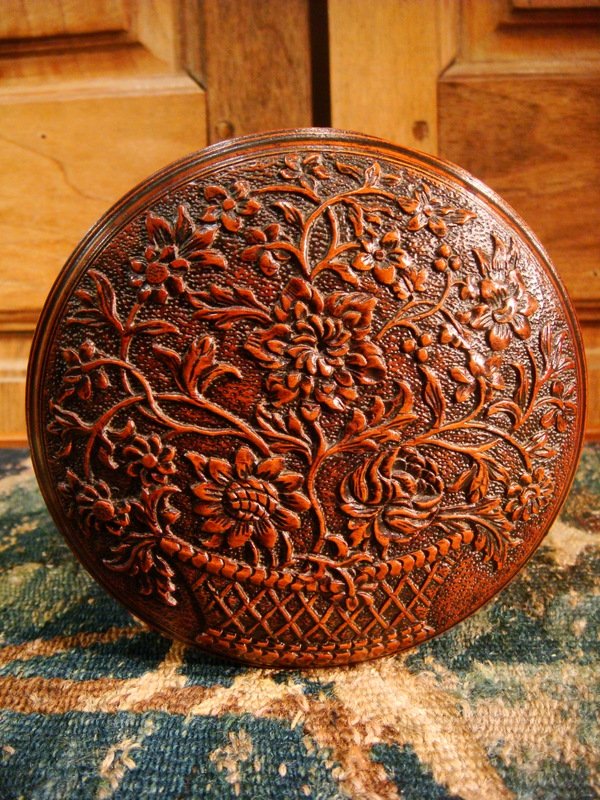 Round Wooden Box From Saint Lucia - Eighteenth Time-photo-3