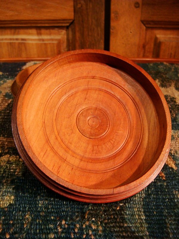 Round Wooden Box From Saint Lucia - Eighteenth Time-photo-7