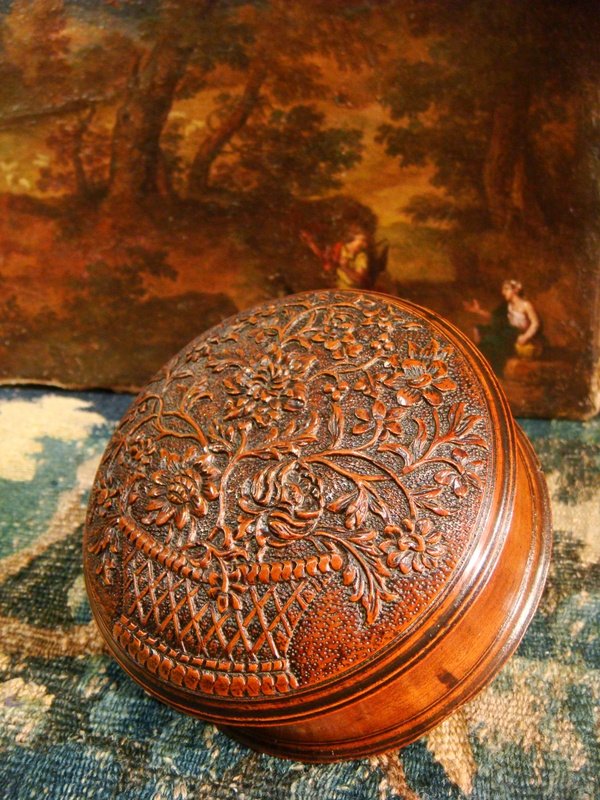 Round Wooden Box From Saint Lucia - Eighteenth Time-photo-8