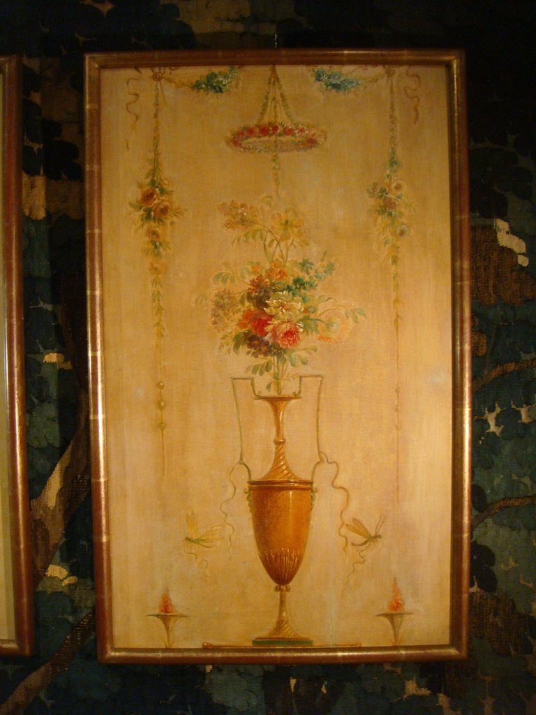 Pair Of Paintings Vases And Bouquets Of Flowers - Eighteenth Time-photo-2