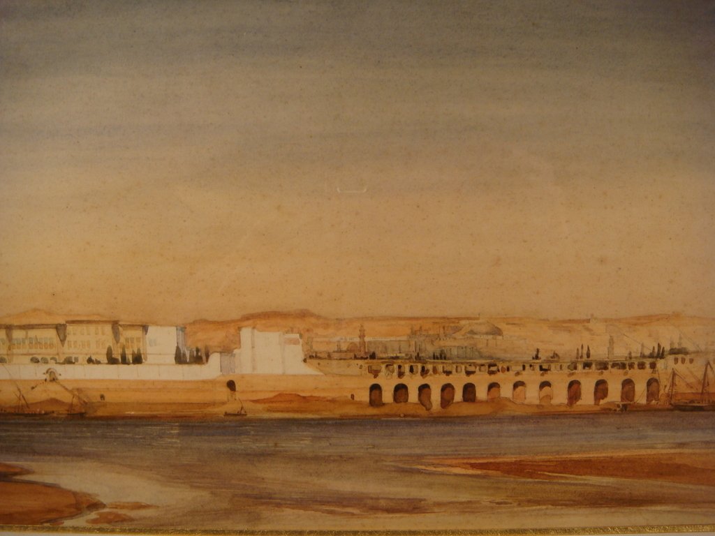 Watercolor Representing The Banks Of The Nile-photo-2